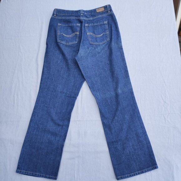 Denver Hayes jeans women's size (14) 32/30 ink blue straight leg modified waist - Picture 3 of 14